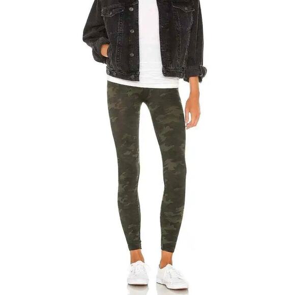 SPANX Look At Me Now Seamless High Waist Leggings Green Camo XL - Picture 1 of 8